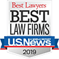 Logo Recognizing David M. Frees III's affiliation with US News Best Law Firms 2019